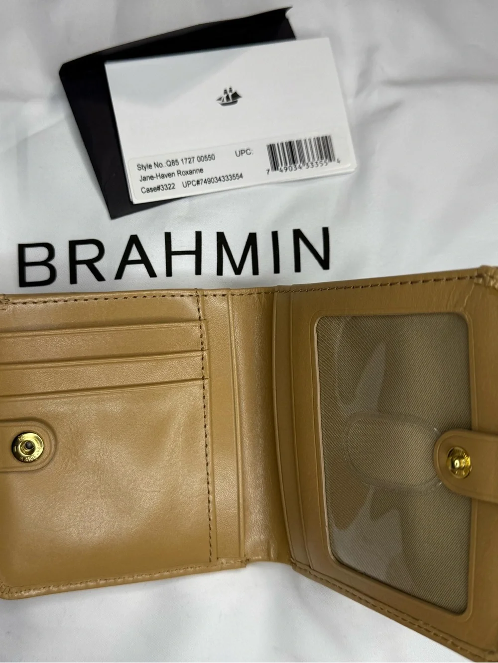 Brahmin Jane bifold wallet in Haven Roxanne